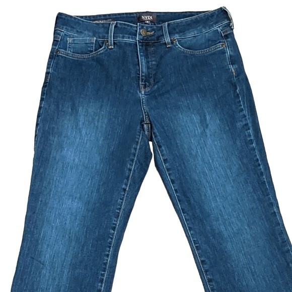 NYDJ Marilyn Straight Cooper Lift Tuck 5 pocket zip fly women's size 8 - Picture 11 of 12